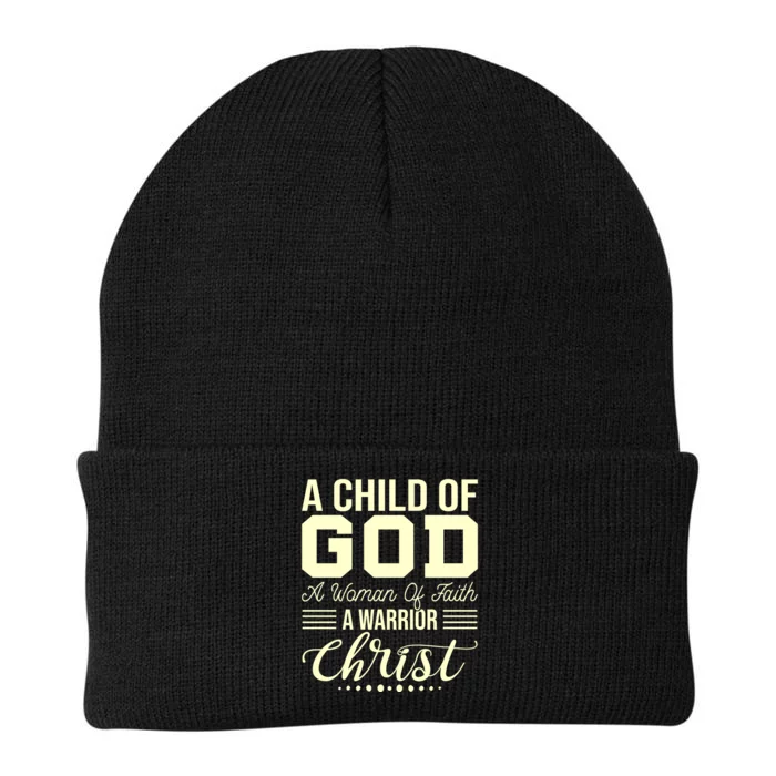 Child Of God Woman Of Faith Warrior Of Christ Knit Cap Winter Beanie