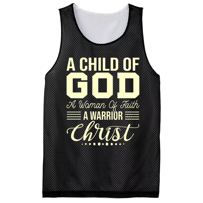 Child Of God Woman Of Faith Warrior Of Christ Mesh Reversible Basketball Jersey Tank