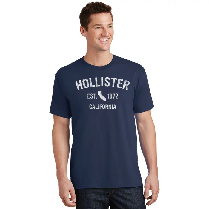 Hollister California Ca Vintage State Athletic Sports Long Sleeve T-Shirt T- Shirt
