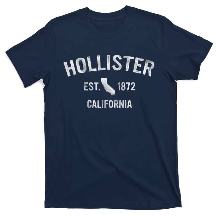 City Of Hollister California CA Vintage State Athletic Style T