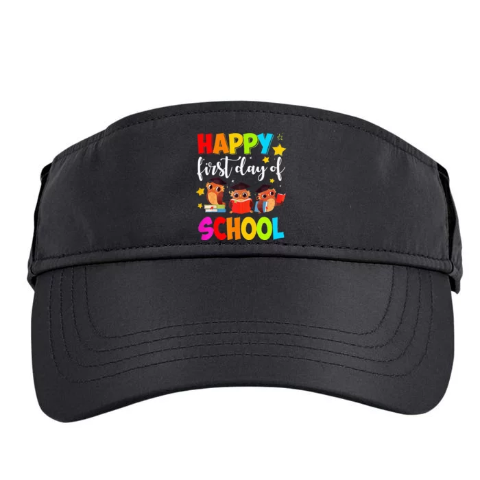 Cute Owls Happy First Day of School Students Parents Adult Drive Performance Visor