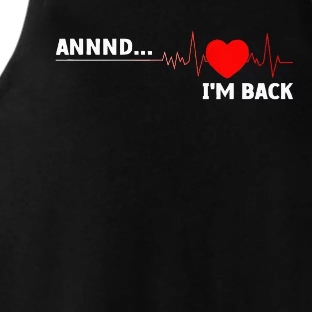 Cool Open Heart Surgery For Men Women Heart Attack Survivor Ladies Tri-Blend Wicking Tank