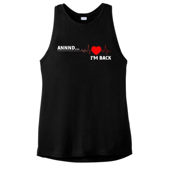 Cool Open Heart Surgery For Men Women Heart Attack Survivor Ladies Tri-Blend Wicking Tank