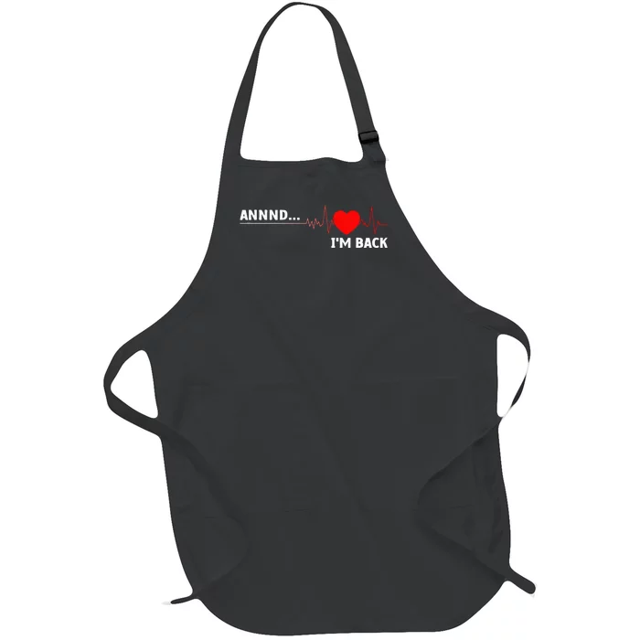 Cool Open Heart Surgery For Men Women Heart Attack Survivor Full-Length Apron With Pocket