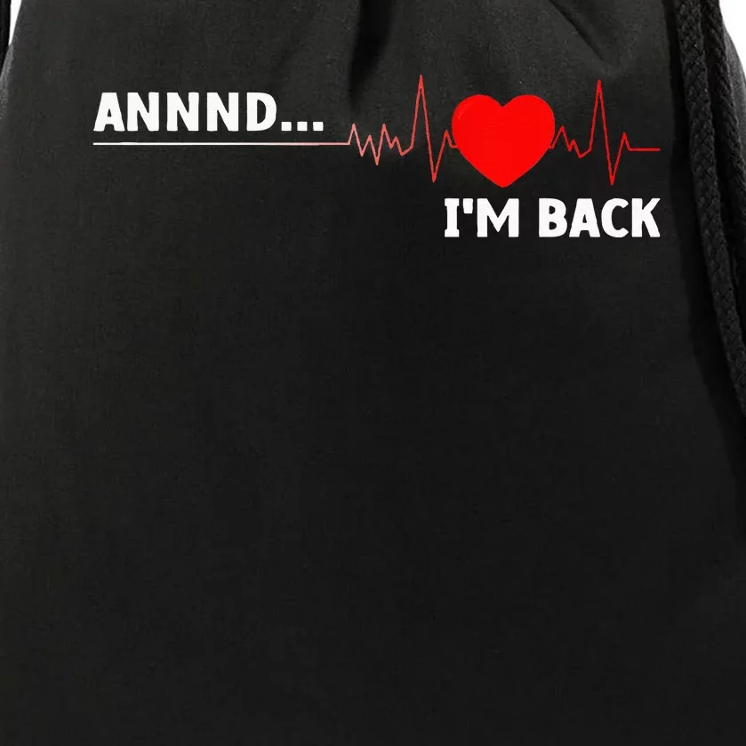 Cool Open Heart Surgery For Men Women Heart Attack Survivor Drawstring Bag