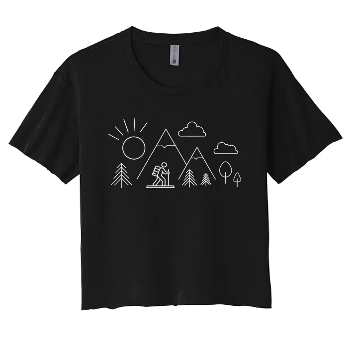 Camping Outdoor Hiking Apparel Outdoor Women's Crop Top Tee