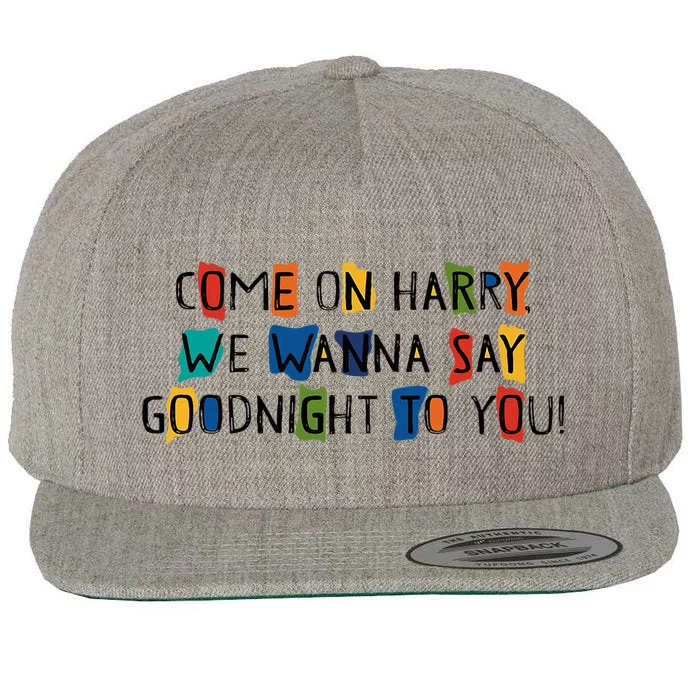 Come On Harry We Wanna Say Goodnight To You Wool Snapback Cap