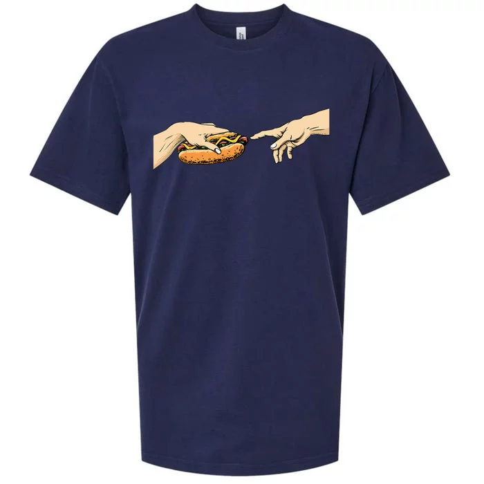 Creation Of Hot Dog Hot Dog Lover Fast Food Wiener Sueded Cloud Jersey T-Shirt