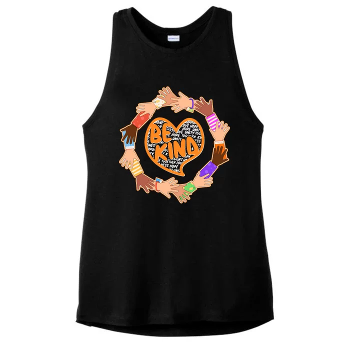 Circle Of Hands Be Kind Ladies Tri-Blend Wicking Tank