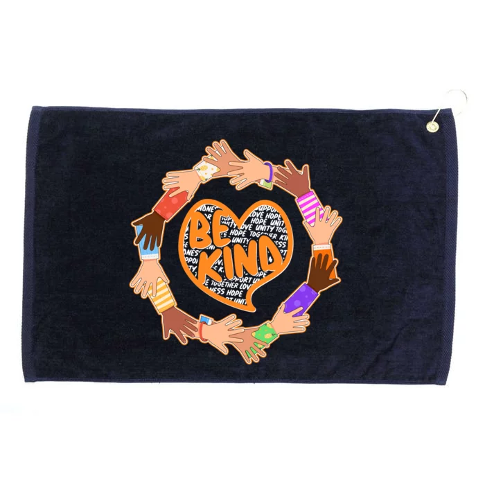 Circle Of Hands Be Kind Grommeted Golf Towel