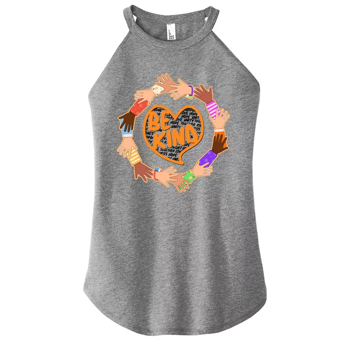 Circle Of Hands Be Kind Women’s Perfect Tri Rocker Tank