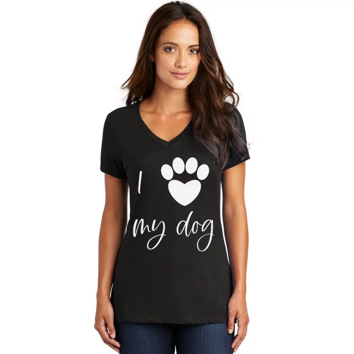 Copy Of I Paw Heart My Dog Women's V-Neck T-Shirt