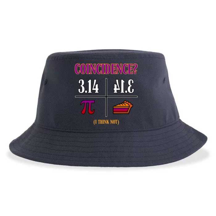 Coincidence I Think Not Pi Day Funny Pie Style Sustainable Bucket Hat