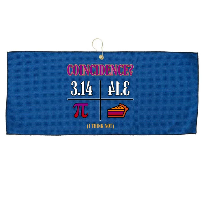 Coincidence I Think Not Pi Day Funny Pie Style Large Microfiber Waffle Golf Towel