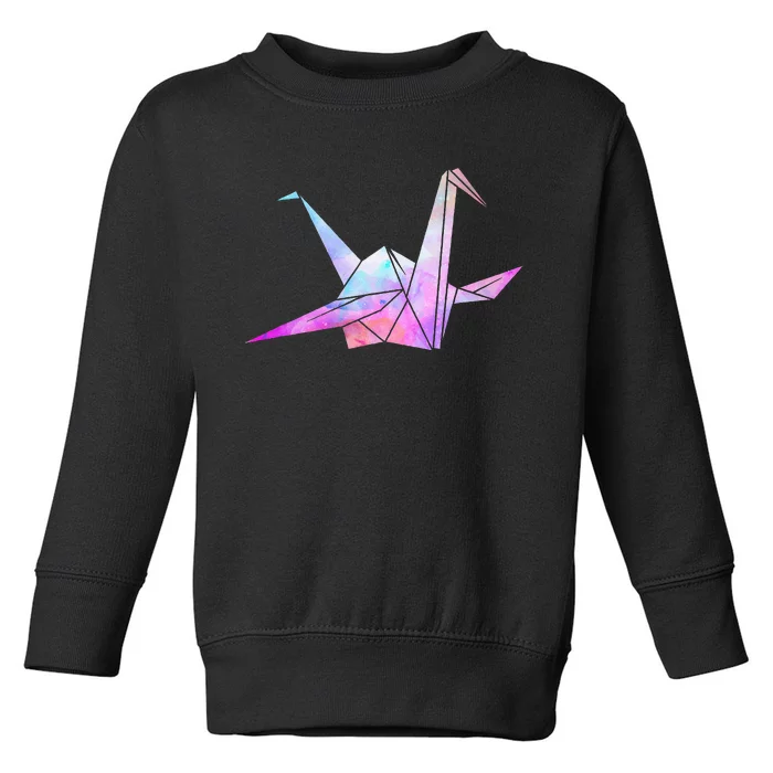 Colorful Origami Japanese Culture Art Paper Folding Cranes Toddler Sweatshirt