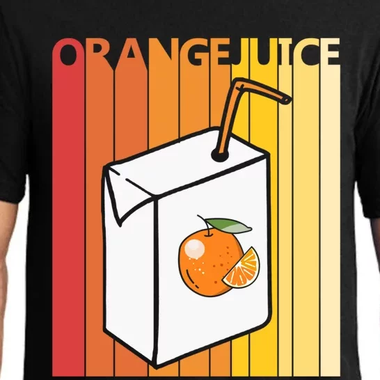 Cute Orange Juice Gift Pajama Set