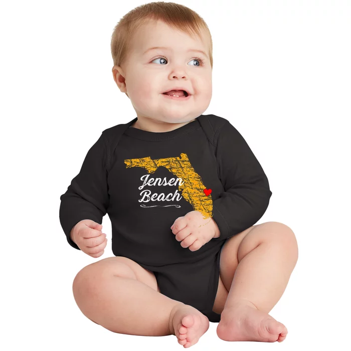 City Of JENSEN BEACH FLORIDA FL Merch Souvenir Baby Long Sleeve Bodysuit