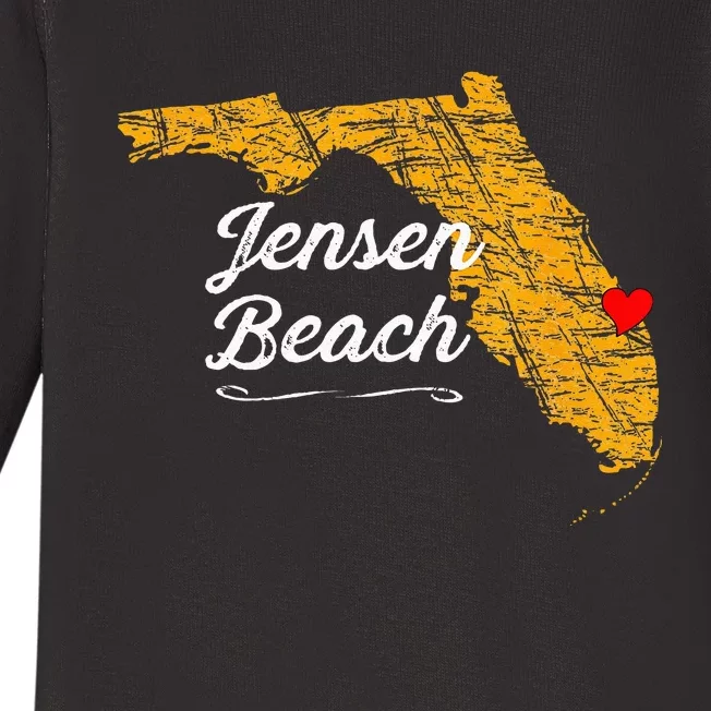 City Of JENSEN BEACH FLORIDA FL Merch Souvenir Baby Long Sleeve Bodysuit