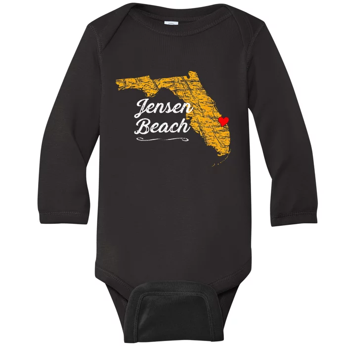 City Of JENSEN BEACH FLORIDA FL Merch Souvenir Baby Long Sleeve Bodysuit