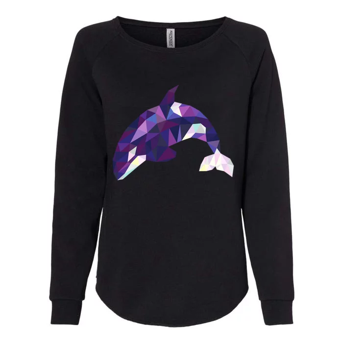 Cool Orca Killer Whale Geometric Art Wildlife Animal Lovers Meaningful Gift Womens California Wash Sweatshirt