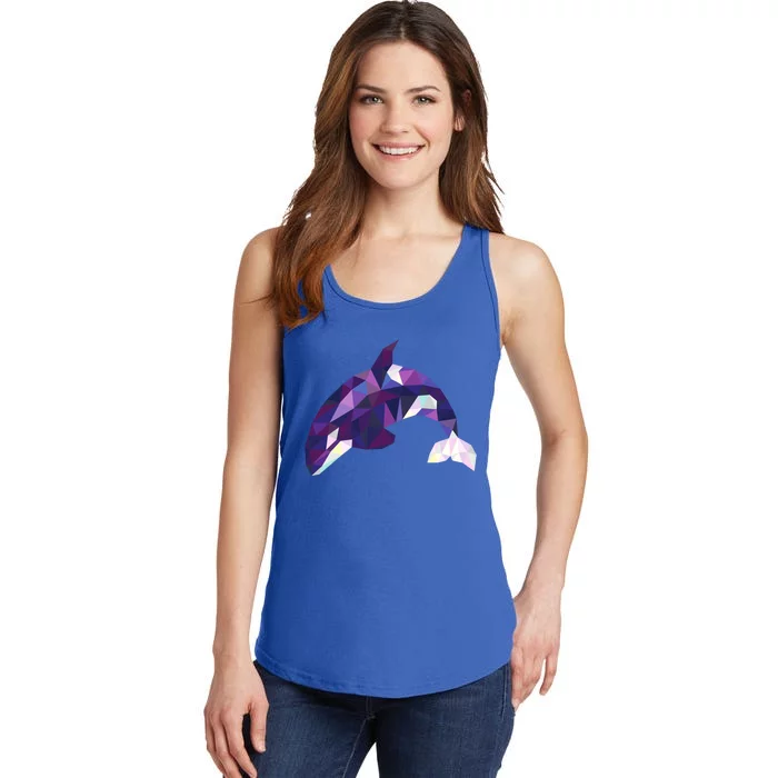 Cool Orca Killer Whale Geometric Art Wildlife Animal Lovers Meaningful Gift Ladies Essential Tank