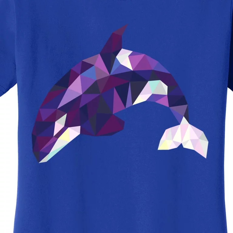 Cool Orca Killer Whale Geometric Art Wildlife Animal Lovers Meaningful Gift Women's T-Shirt