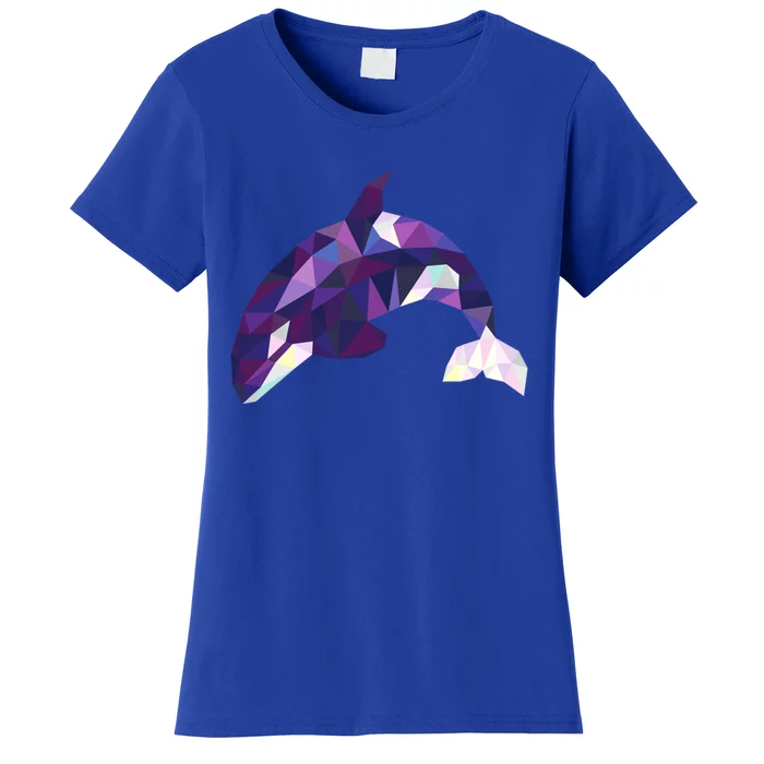 Cool Orca Killer Whale Geometric Art Wildlife Animal Lovers Meaningful Gift Women's T-Shirt