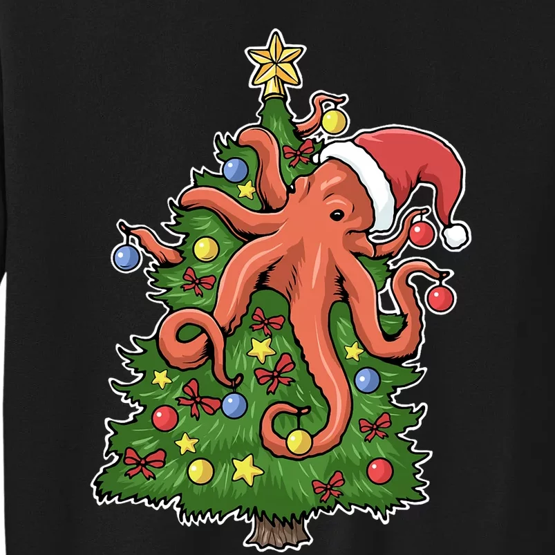 Christmas Octopus Kraken Squid Merry Christmas Tree Sweatshirt