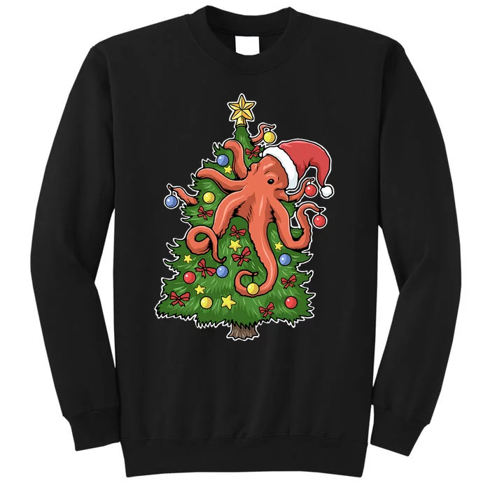 Christmas Octopus Kraken Squid Merry Christmas Tree Sweatshirt