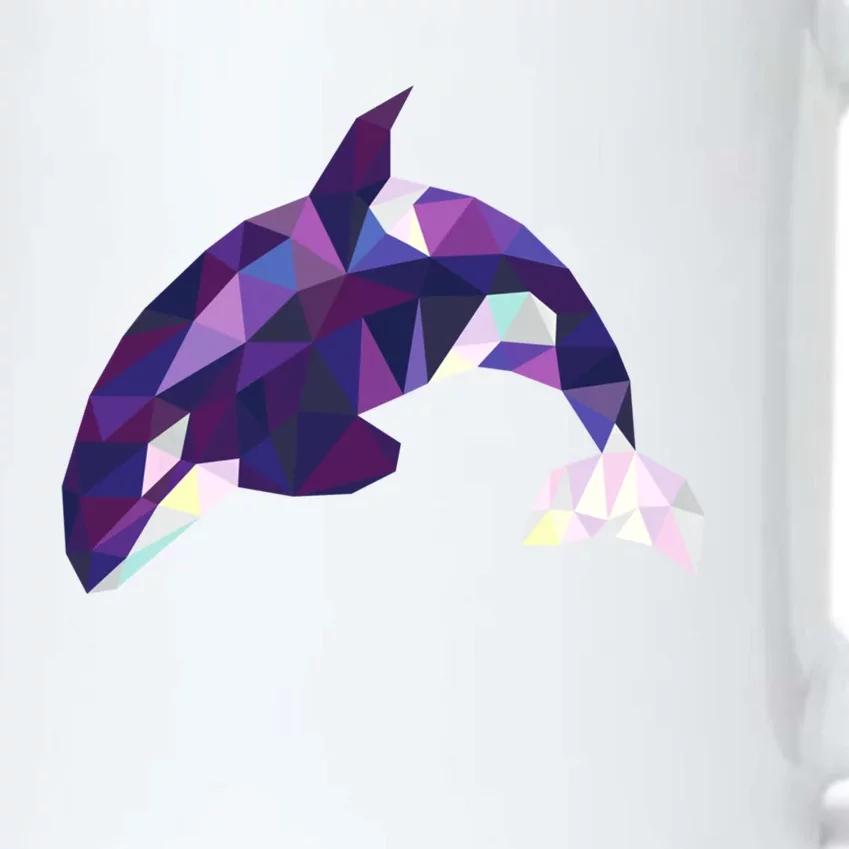 Cool Orca Killer Whale Geometric Art Wildlife Animal Lovers Meaningful Gift Black Color Changing Mug