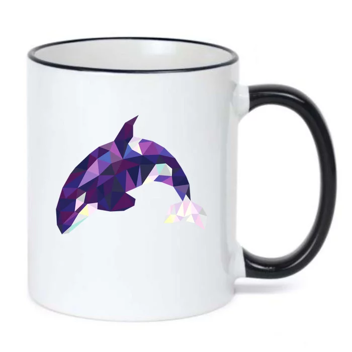 Cool Orca Killer Whale Geometric Art Wildlife Animal Lovers Meaningful Gift Black Color Changing Mug