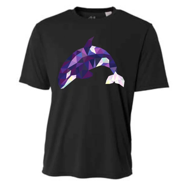 Cool Orca Killer Whale Geometric Art Wildlife Animal Lovers Meaningful Gift Cooling Performance Crew T-Shirt