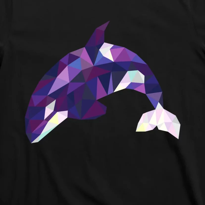 Cool Orca Killer Whale Geometric Art Wildlife Animal Lovers T-Shirt