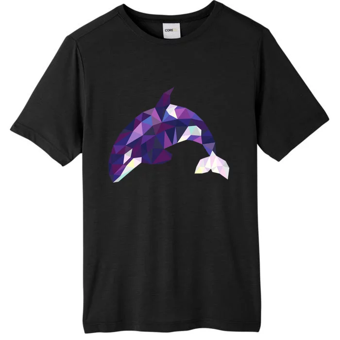 Cool Orca Killer Whale Geometric Art Wildlife Animal Lovers ChromaSoft Performance T-Shirt