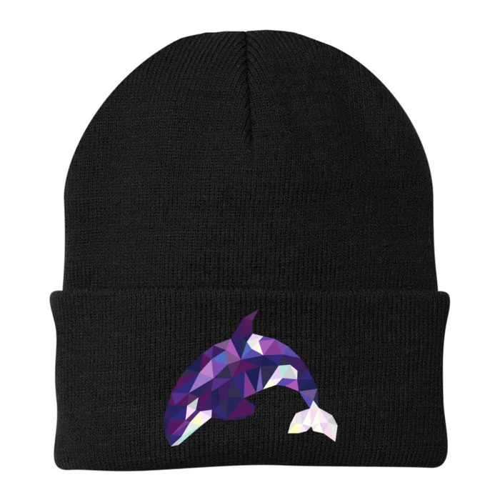 Cool Orca Killer Whale Geometric Art Wildlife Animal Lovers Knit Cap Winter Beanie