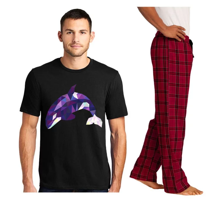 Cool Orca Killer Whale Geometric Art Wildlife Animal Lovers Pajama Set