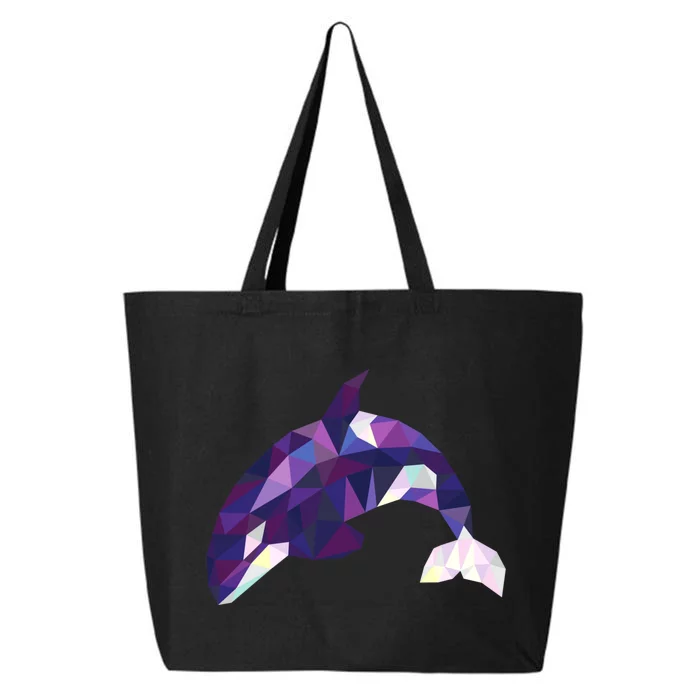 Cool Orca Killer Whale Geometric Art Wildlife Animal Lovers 25L Jumbo Tote