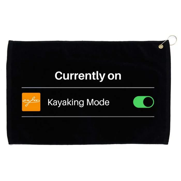 Currently On Kayaking Mode Kayak Boating Gift Grommeted Golf Towel