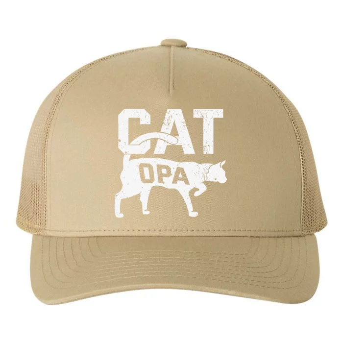 Cat Opa Kitten Pet Owner Meow Fathers Day Yupoong Adult 5-Panel Trucker Hat