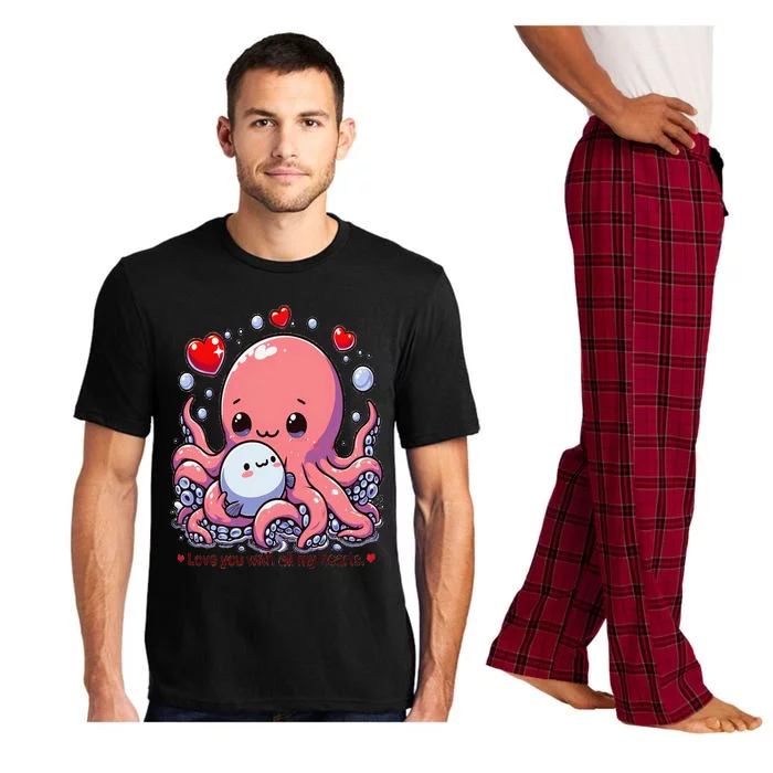 Cute Octopus Love You With All My Hearts Pajama Set