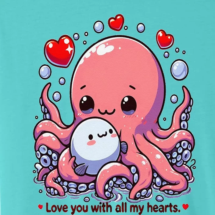 Cute Octopus Love You With All My Hearts ChromaSoft Performance T-Shirt