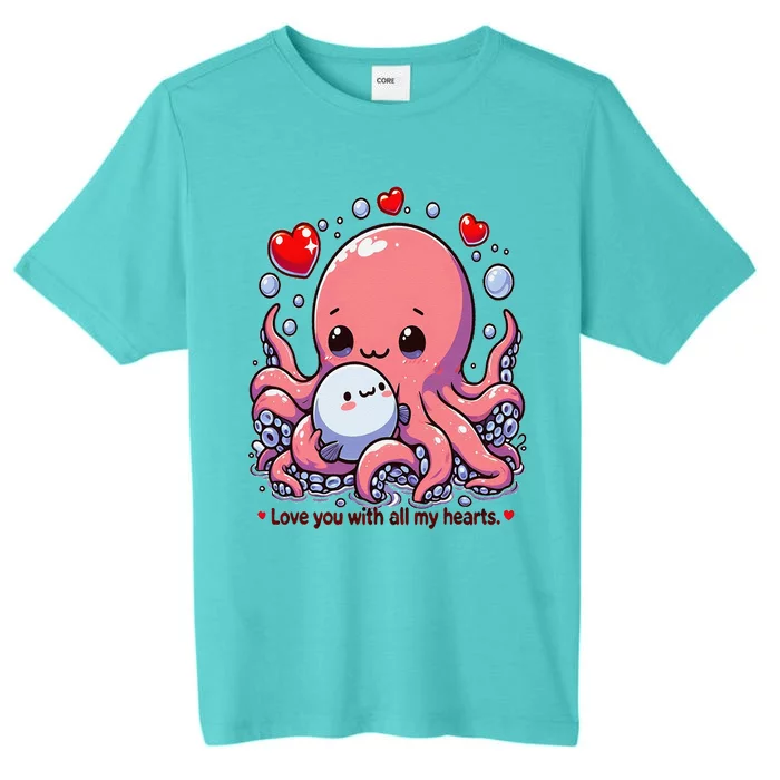 Cute Octopus Love You With All My Hearts ChromaSoft Performance T-Shirt