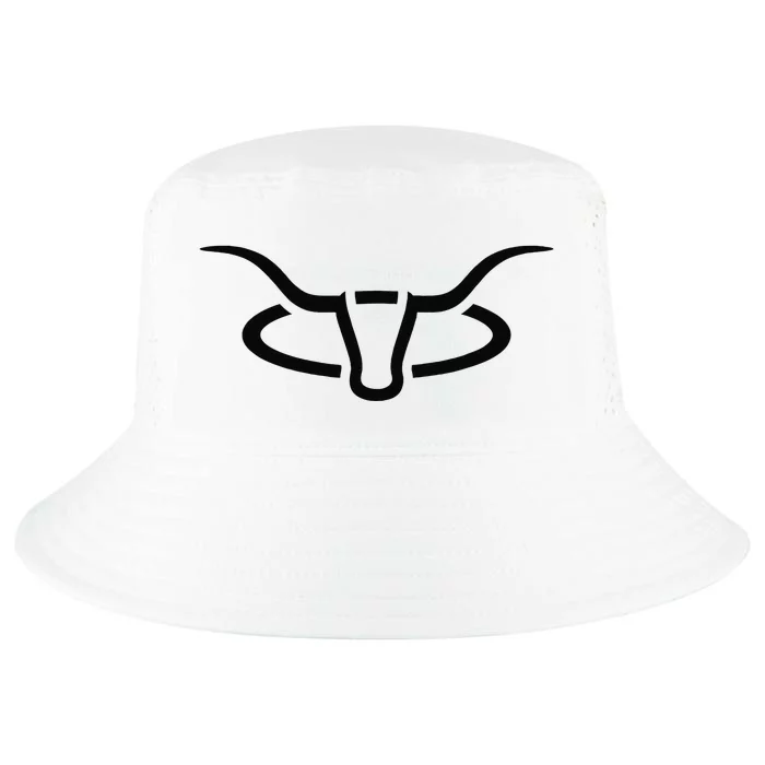 Ccr Original Longhorn Rodeo Black Logo Cool Comfort Performance Bucket Hat