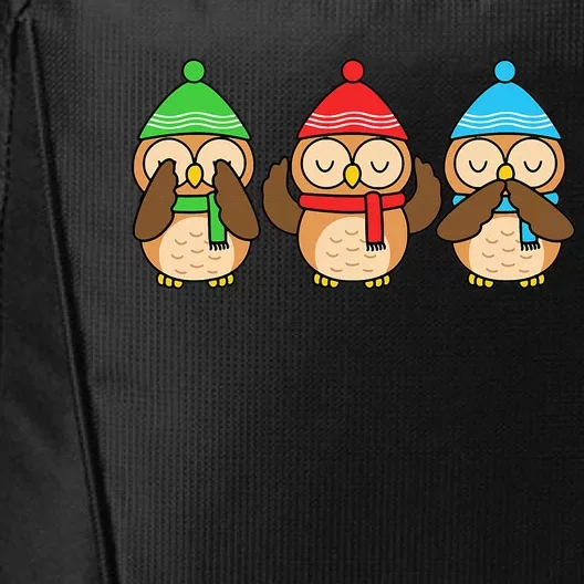 Christmas Owl Lover Winter Birds Cute Owl City Backpack