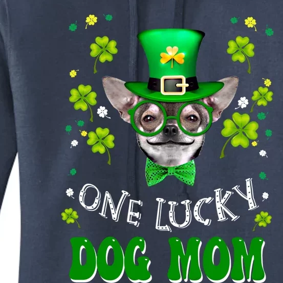 Chihuahua One Lucky Dog Mom Funny Dogs Lover St Patricks Day Cool Gift Women's Pullover Hoodie