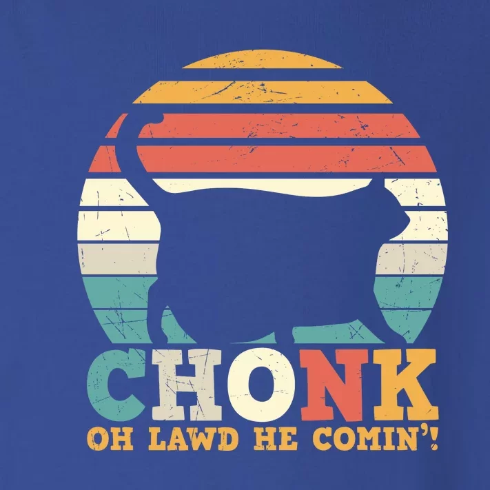 Chonk Oh Lawd He Comin' Cat Scale Meme Funny Cat Lover Cat Day Toddler Long Sleeve Shirt