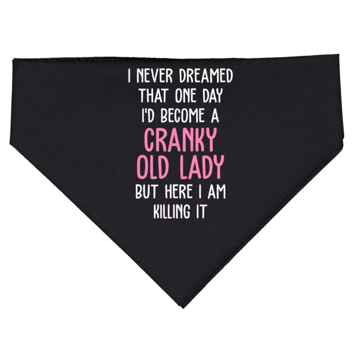 Cranky Old Lady Funny USA-Made Doggie Bandana