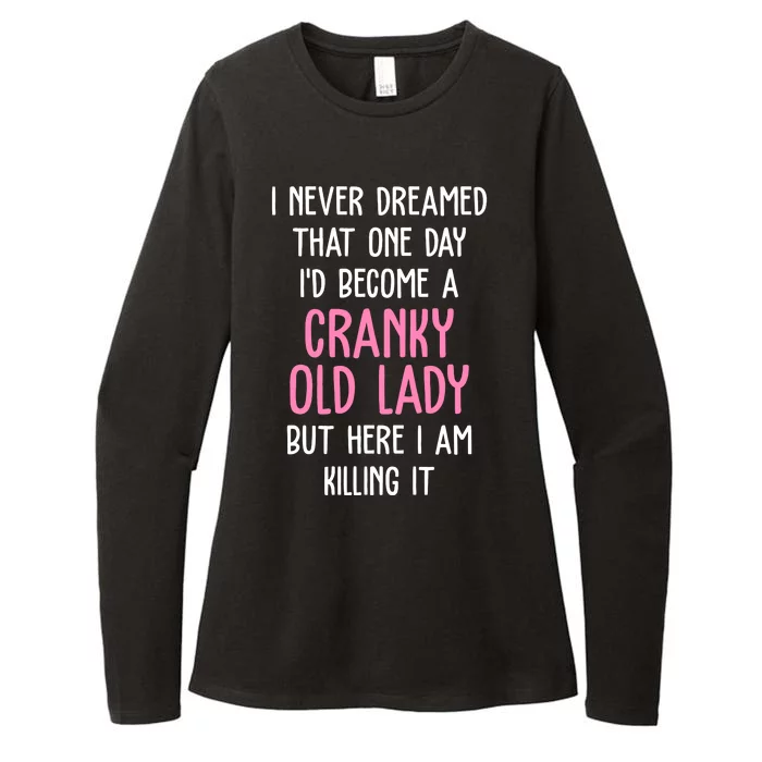 Cranky Old Lady Funny Womens CVC Long Sleeve Shirt