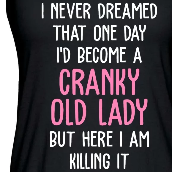 Cranky Old Lady Funny Ladies Essential Flowy Tank