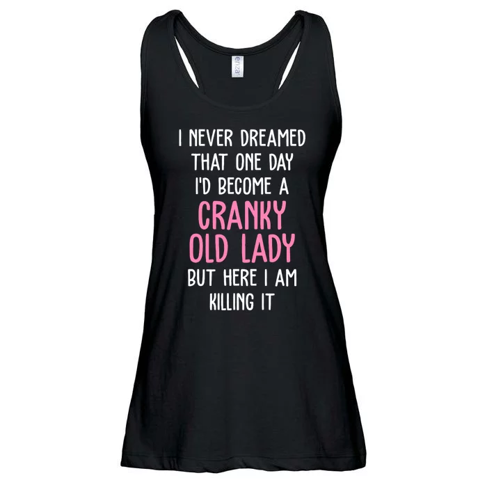 Cranky Old Lady Funny Ladies Essential Flowy Tank